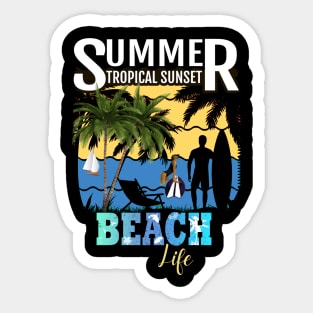 I Love the Beach Life Sticker